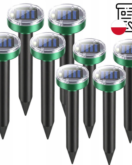8 vnt. RETOO saulės energija maitinamų kurmių ir pelėnų atbaidytuvų sodui