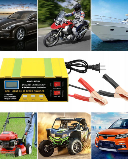 Automatinis akumuliatoriaus įkroviklis „Xtrobb MF-2B“ su atkūrimo funkcija, 12 V / 24 V