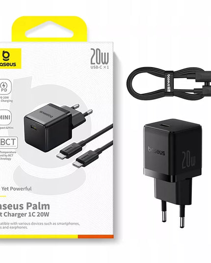 BASEUS rinkinys greitas tinklo įkroviklis USB-C maitinimo adapteris laidas 20W PD