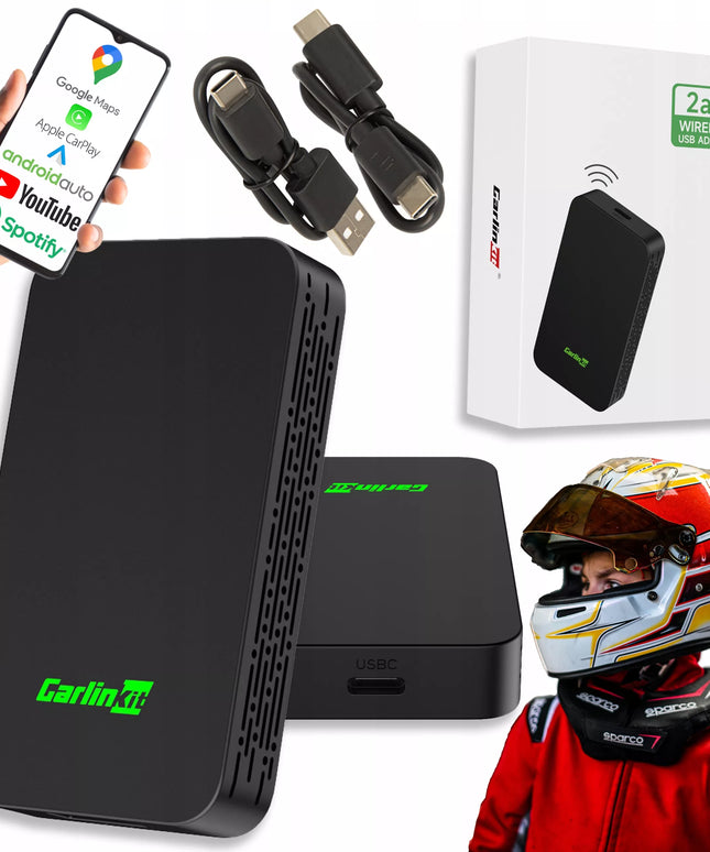 Belaidis adapteris Carlinkit 5.0 Apple CarPlay Android Auto