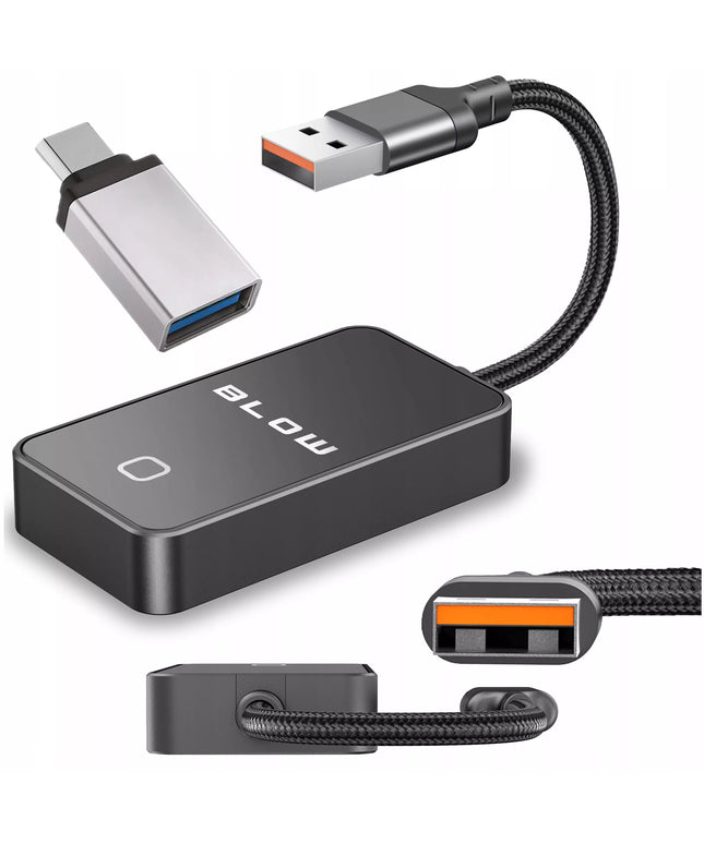 Belaidis CarPlay Android Auto adapteris, WiFi, Bluetooth, USB-C