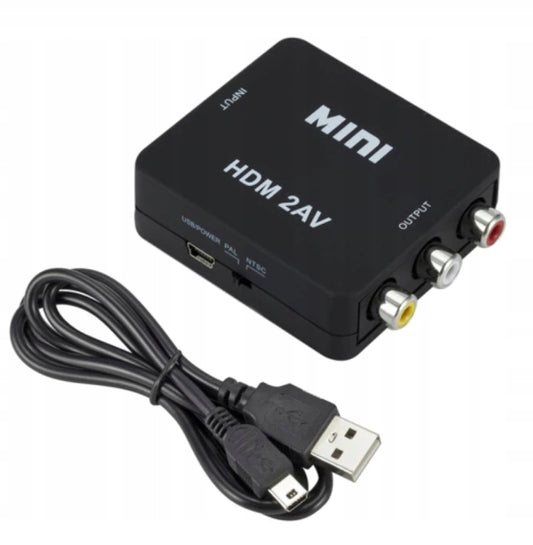 HDMI į AV RCA keitiklis, HDMI-AV konverteris, Cinch, 1080p, Full HD laidas