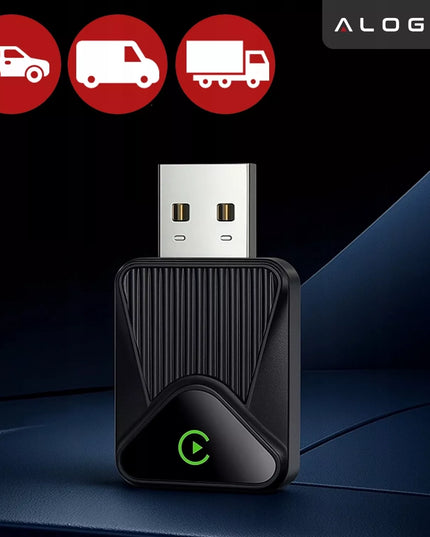 Belaidis Micro CarPlay Android Auto adapteris su Wi-Fi ir Bluetooth moduliu