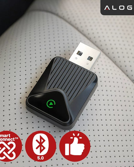 Belaidis Micro CarPlay Android Auto adapteris su Wi-Fi ir Bluetooth moduliu