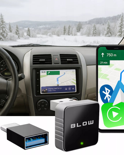 BELAIDIS MICRO CARPLAY ANDROID AUTO ADAPTERIS WIFI BLUETOOTH MODULIS