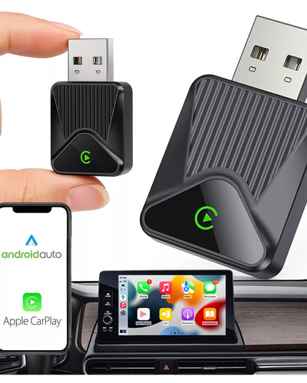 Belaidis Micro CarPlay Android Auto adapteris su Wi-Fi ir Bluetooth moduliu