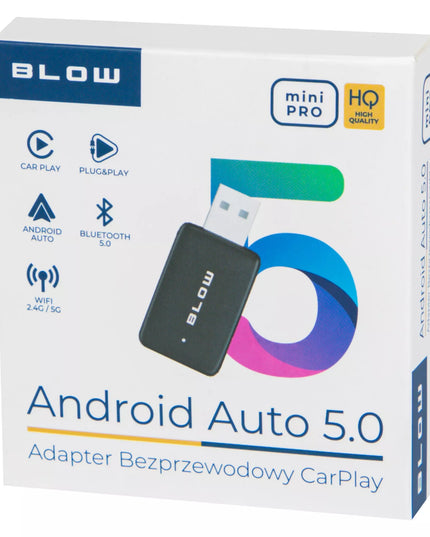 Belaidis belaidžio ryšio „CarPlay“ ir „Android Auto“ adapteris BLOW Car Connect MINI PRO