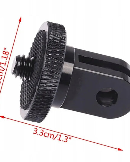 Suneo GB001 universalus adapteris iš GoPro į 1/4 colio vyrišką sriegį, skirtas trikojui