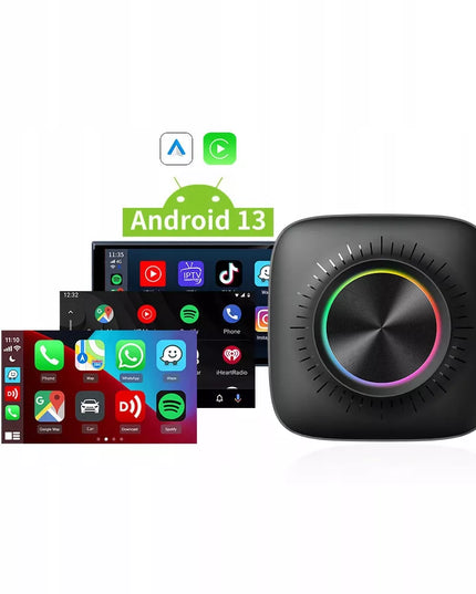 AI BOX 8 GB+128 GB belaidis adapteris Android 13 Auto CarPlay