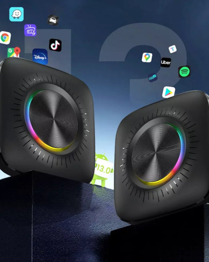 AI BOX 8 GB+128 GB belaidis adapteris Android 13 Auto CarPlay