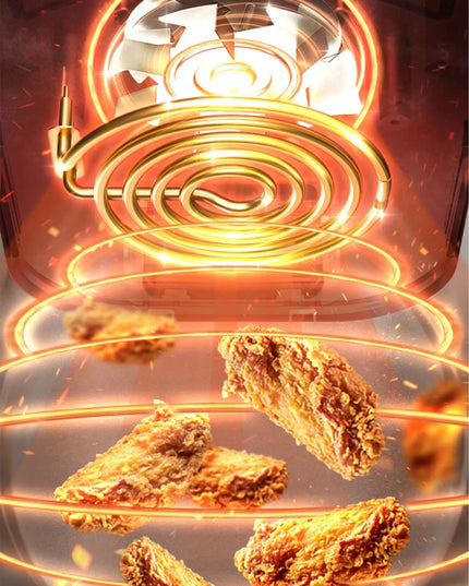 DVIGUBASIS "AIR FRYER" FRYTINĖ BE-ALIEJINĖ KEPIMO KROSNELĖ XXL 9L 2 kaitinimo elementai GALINGA 2600W