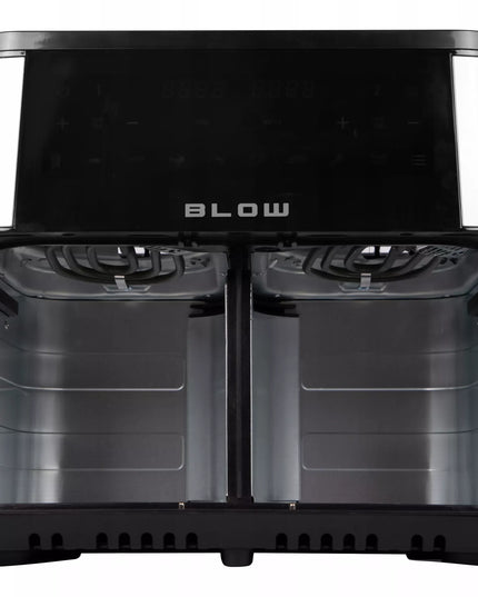 BLOW dviejų krepšių AIR FRYER gruzdintuvė be aliejaus XXL 9L, 2 kaitinimo elementai, galinga 2600W