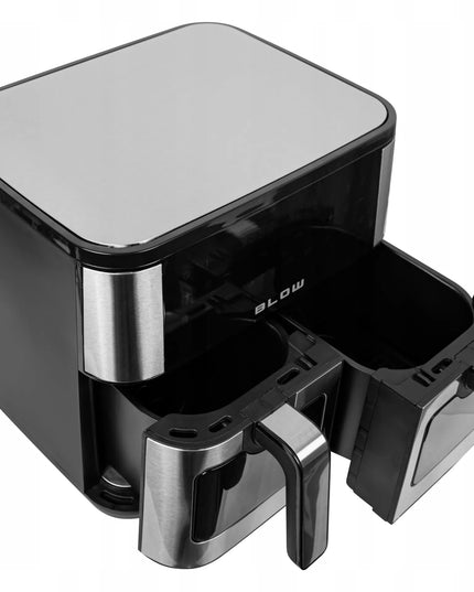 BLOW dviejų krepšių AIR FRYER gruzdintuvė be aliejaus XXL 9L, 2 kaitinimo elementai, galinga 2600W