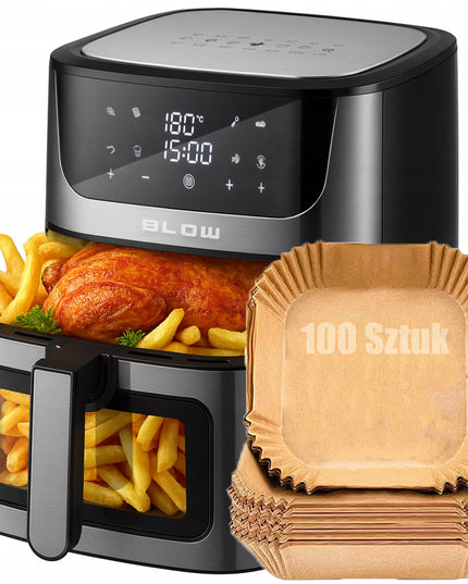 ORO FRITINĖ BE RIEBALŲ 8L 2500W 100 VIENETŲ KEPSNIŲ POPIERIAUS ĮKLOTAS
