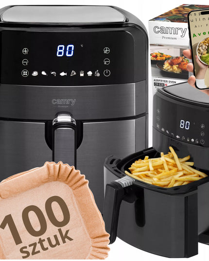 ORO FRITINĖ be riebalų 5L XXL 2500W 9 PROGRAMĖLIŲ + 100 įdėklų