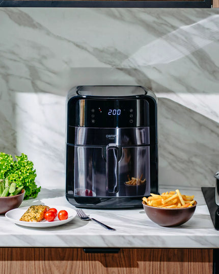 AIR FRYER gruzdintuvė be riebalų 5L XXL 2500W 9 programos + silikoninis padėklas