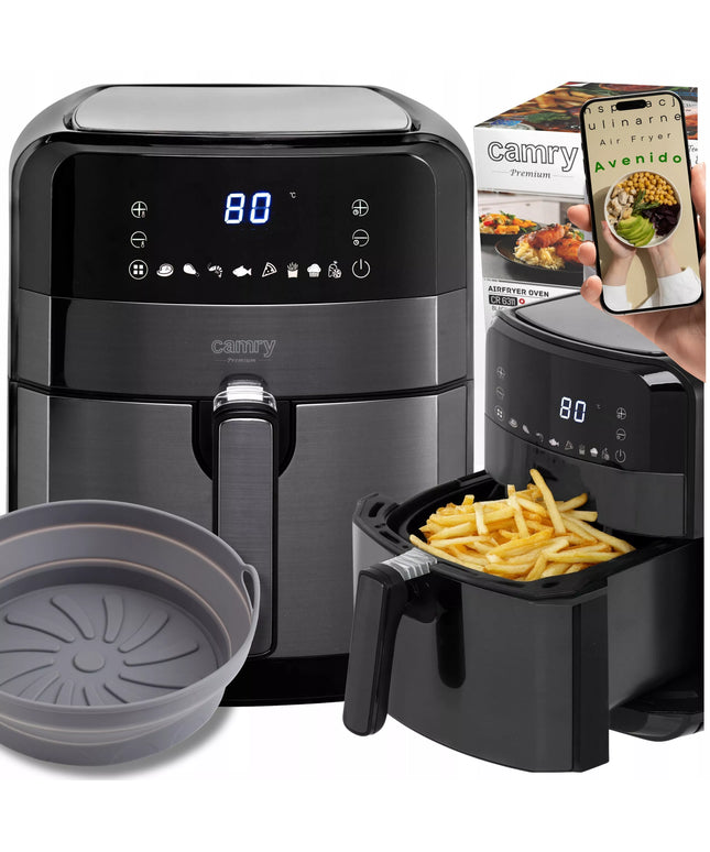 ORO KEPTUVĖ "Frytkownica Beztłuszczowa" 5L XXL 2500W 9 PROGRAMŲ +Silikoninis padėklas