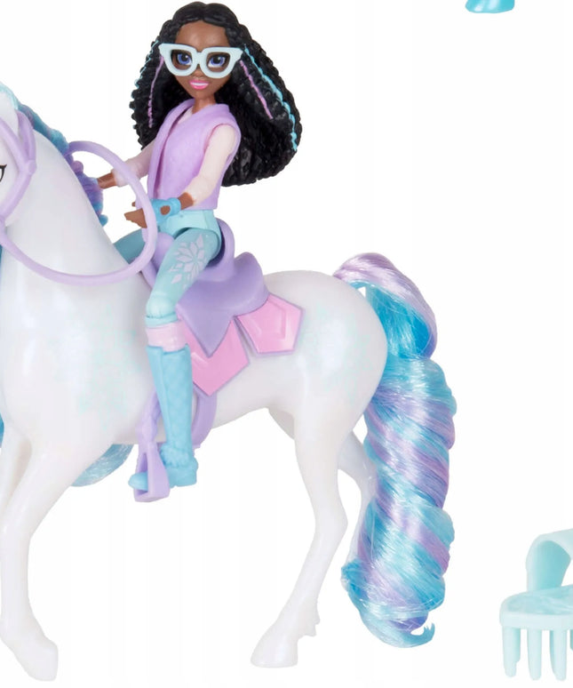 „Unicorn Academy“ rinkinys: lėlė Layla, figūrėlė Glacier ir priedai