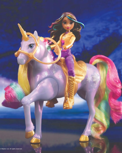 Unicorn Academy rinkinys: lėlė Sophia ir šviečiantis vienaragis Wildstar