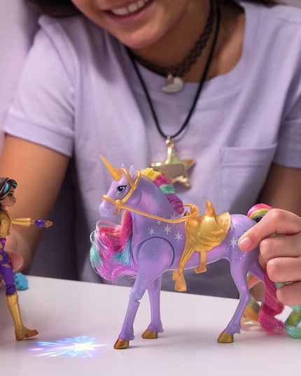 Unicorn Academy rinkinys: lėlė Sophia ir šviečiantis vienaragis Wildstar