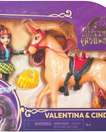 Unicorn Academy lėlės Valentin ir vienaragio Cinder rinkinys
