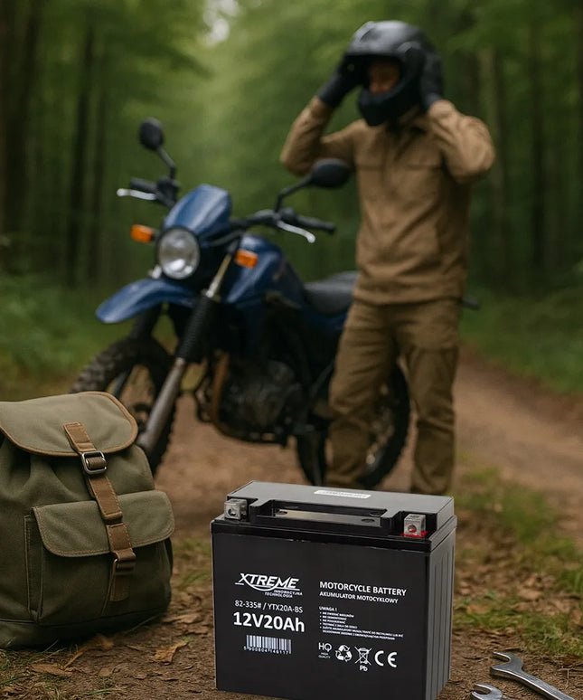 Motociklo akumuliatorius XTREME 12V 20Ah nereikalaujantis priežiūros motoroleriui motociklui keturračiui