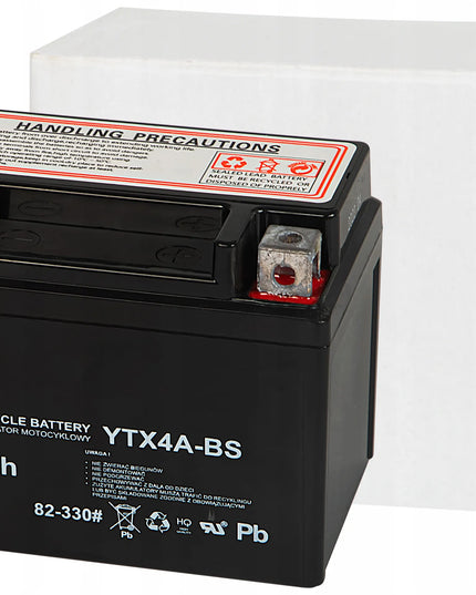 MOTOCIKLO AKUMULIATORIUS XTREME 12V 4Ah PRIEŽIŪROS NEREIKALAUJANTIS SKUTERIUI MOTOCIKLUI KETURRATIUI ATV