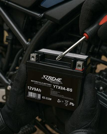Motociklo akumuliatorius Blow 12V 9Ah, be priežiūros, skirtas motociklams ir motoroleriams