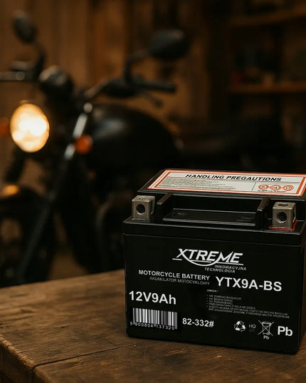 Motociklo akumuliatorius Blow 12V 9Ah, be priežiūros, skirtas motociklams ir motoroleriams