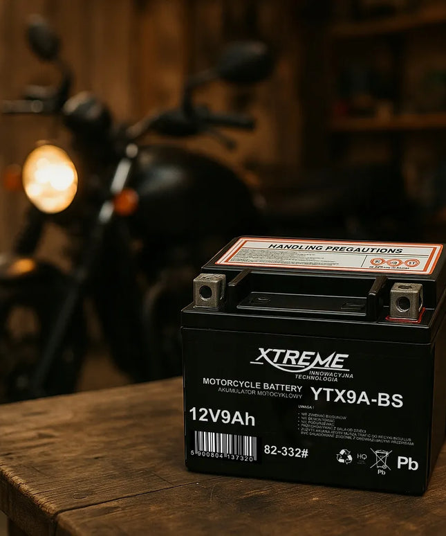 Motociklo akumuliatorius Blow 12V 9Ah, be priežiūros, skirtas motociklams ir motoroleriams