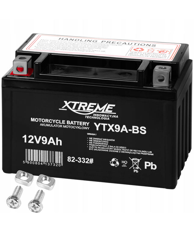 Motociklo akumuliatorius Blow 12V 9Ah, be priežiūros, skirtas motociklams ir motoroleriams