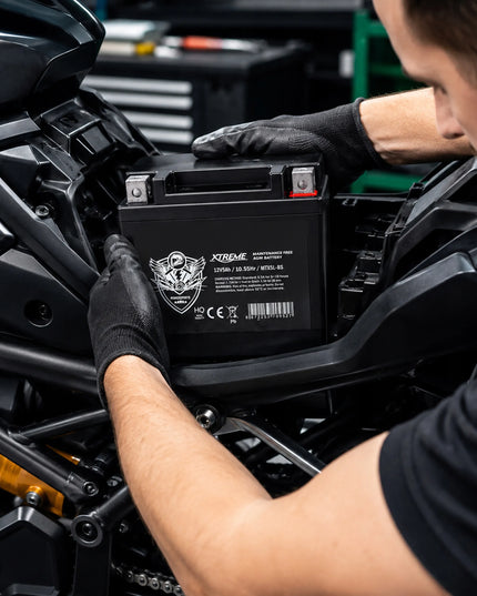 Motociklo akumuliatorius XTREME dešinysis+ 5Ah 12V be priežiūros AGM motoroleriui keturračiui