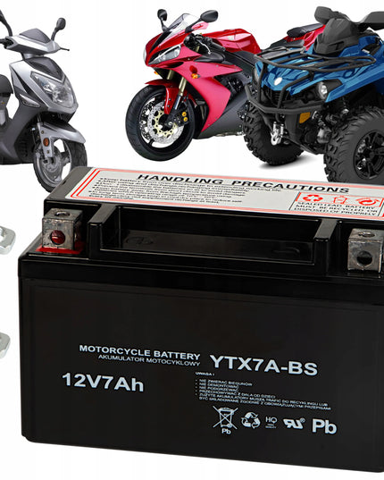 Gelinis akumuliatorius 12V 7Ah motociklui, motoroleriui, patvarus, ilgaamžis