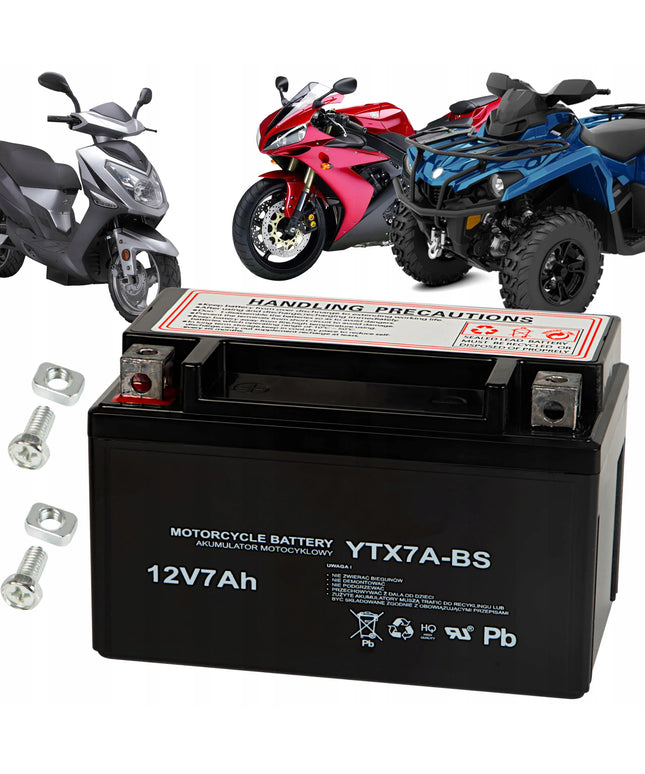 Gelinis akumuliatorius 12V 7Ah motociklui, motoroleriui, patvarus, ilgaamžis