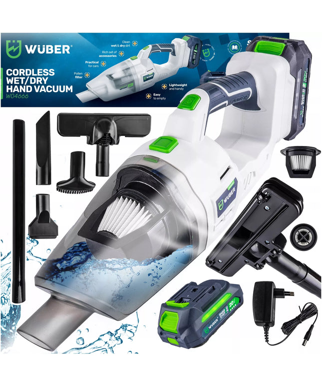 Belaidis rankinis ir vertikalus dulkių siurblys 2-in-1 Wuber W04666