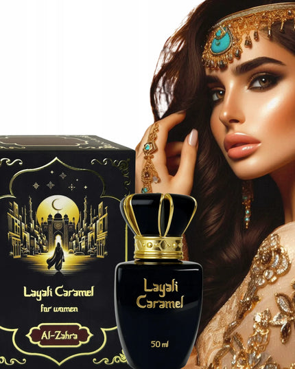 AL-ZAHRA Layali Caramel moteriški arabiški rytietiški kvepalai, 50 ml