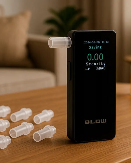 Profesionalus elektrocheminis alkoholio matuoklis BLOW + 10 antgalių