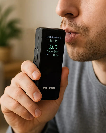 Profesionalus elektrocheminis alkoholio matuoklis BLOW + 10 antgalių