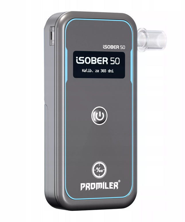 Elektrocheminis alkotesteris PROMILER iSOBER 50 + kandikliai, OLED ekranas