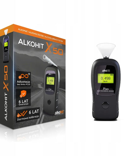 Elektrocheminis alkotesteris Alkohit X50 su 10 kandiklių