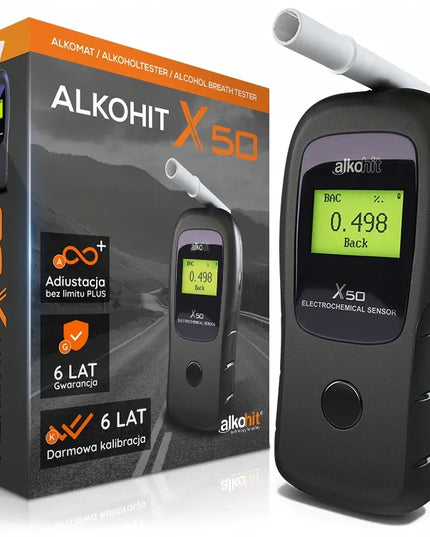 Elektrocheminis alkotesteris Alkohit X50 su 10 kandiklių