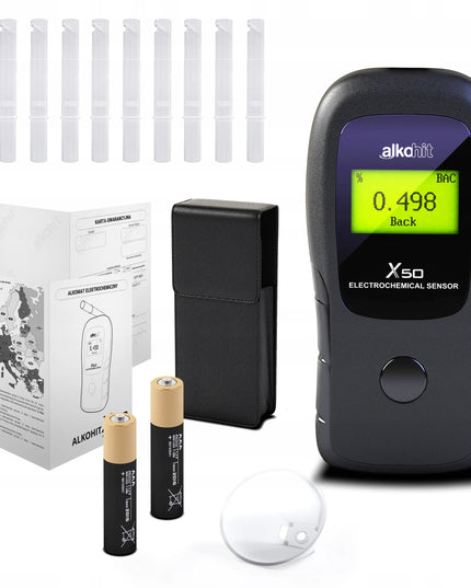 Elektrocheminis alkotesteris Alkohit X50 su 10 kandiklių