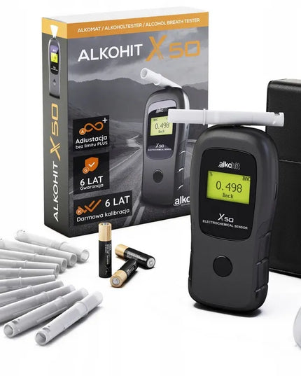 Elektrocheminis alkotesteris Alkohit X50 su 10 kandiklių
