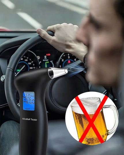 Profesionalus elektroninis LCD alkotesteris su 12 kandiklių, modelis A569A6