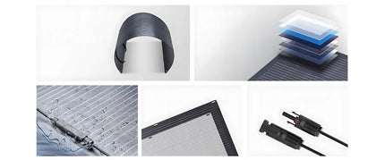 ALLPOWERS SF100 100 W lankstus, vandeniui atsparus saulės fotovoltinis skydelis, IP68