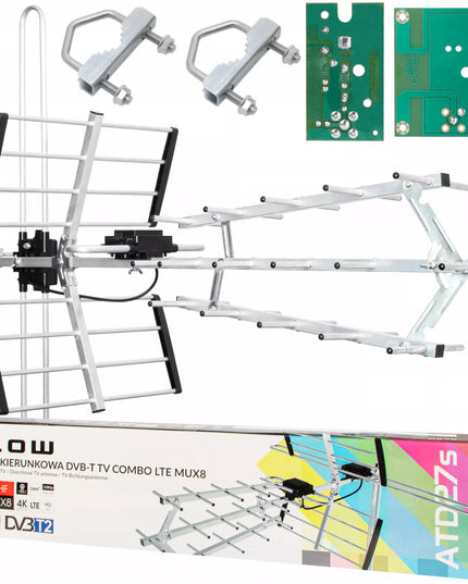 Kryptinė antžeminės TV antena COMBO DVB-T2 LTE FULL HD ULTRA HD 4K DVB-T2