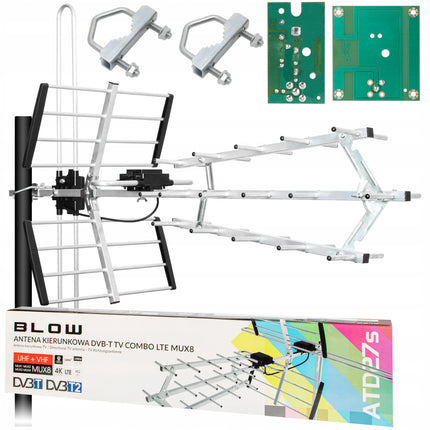 KOMBINUOTA ANTENOS LAUKO ANTENA DVB-T2 LTE FULL HD ULTRA HD 4K DVB-T2