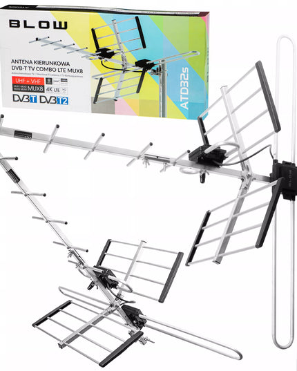 Lauko kryptinė antžeminės TV antena COMBO MUX8 DVB-T2 4K ULTRA HD LTE