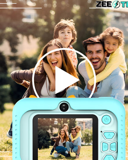 Skaitmeninis fotoaparatas vaikams, 40 MP, žaislinė kamera, žaidimai + 32 GB kortelė