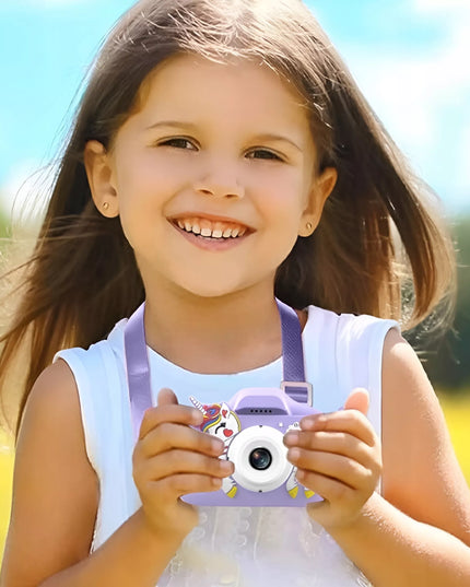 Skaitmeninis fotoaparatas vaikams, 40 MP, žaislinė kamera, žaidimai + 32 GB kortelė